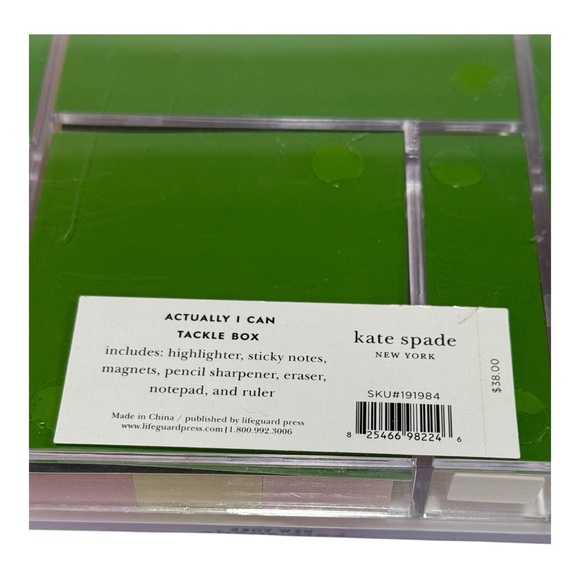 kate spade new york “Actually I Can” Stationery Tackle Box Set NEW - Picture 6 of 6